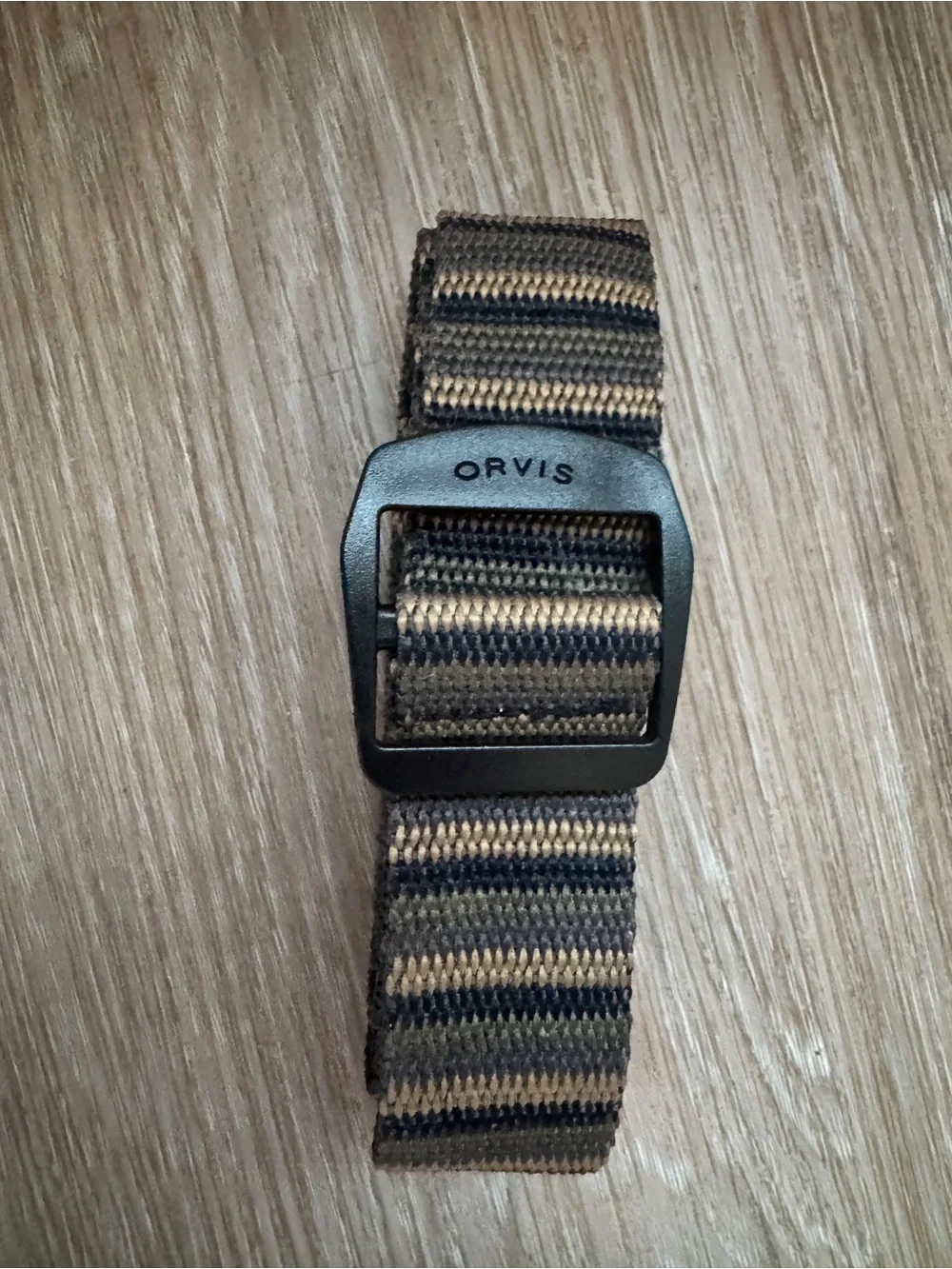 Orvis Web Belt Size 40 Camo Stripe Adjustable Military Outdoor Hiking Fishing l